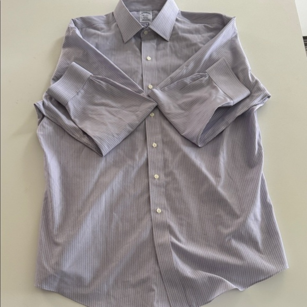 Brooks Brothers Lavender Striped Dress Shirt‎
